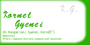 kornel gyenei business card